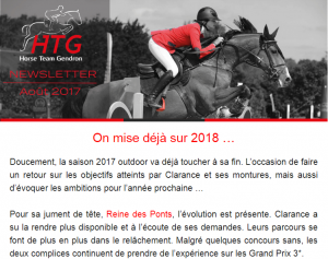 Newsletter Aout 2017